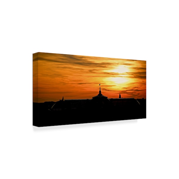 American School 'Grand Palais At Sunset' Canvas Art,16x32